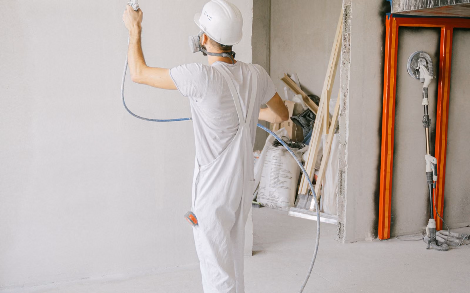 Renovation work underway inside a home