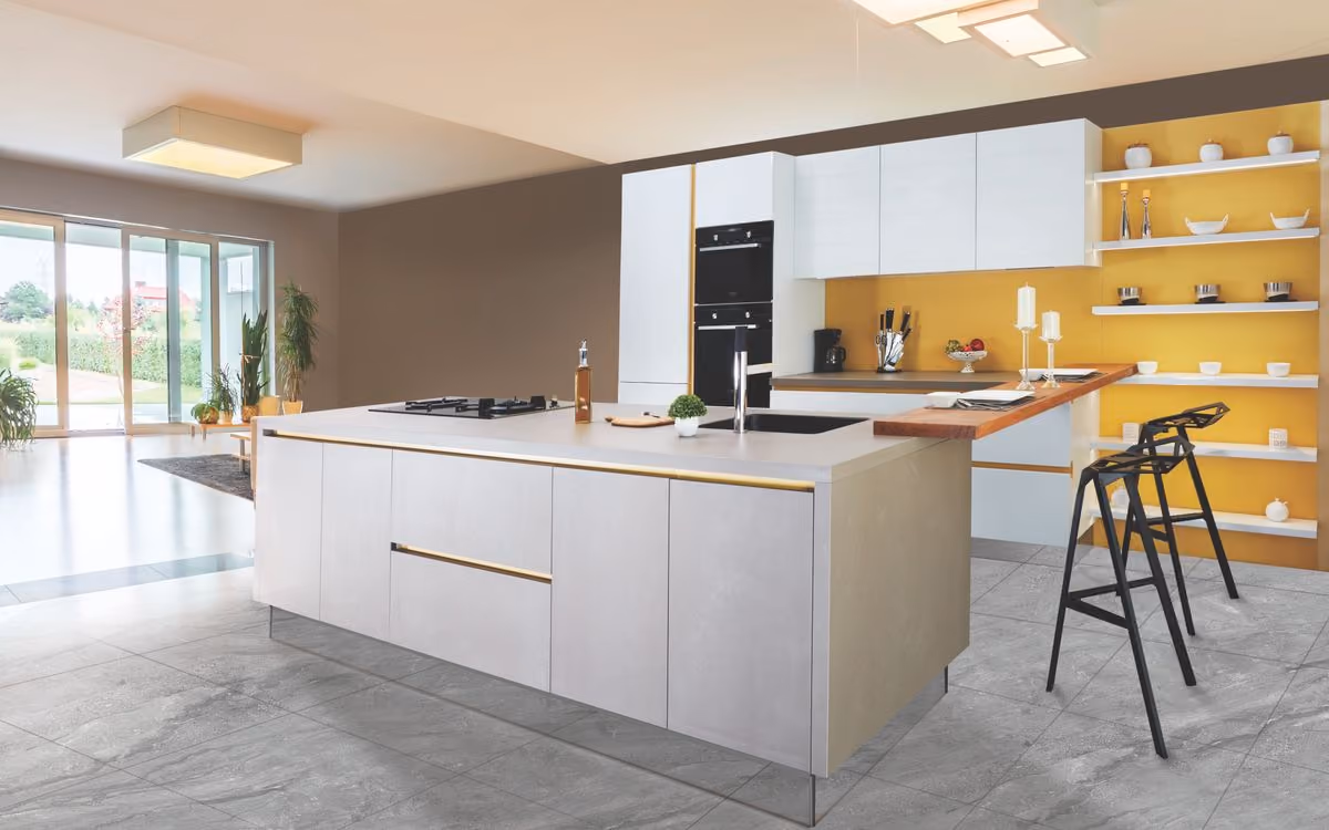 Loft Eleven - kitchen island in pale timber (placeholder photo)
